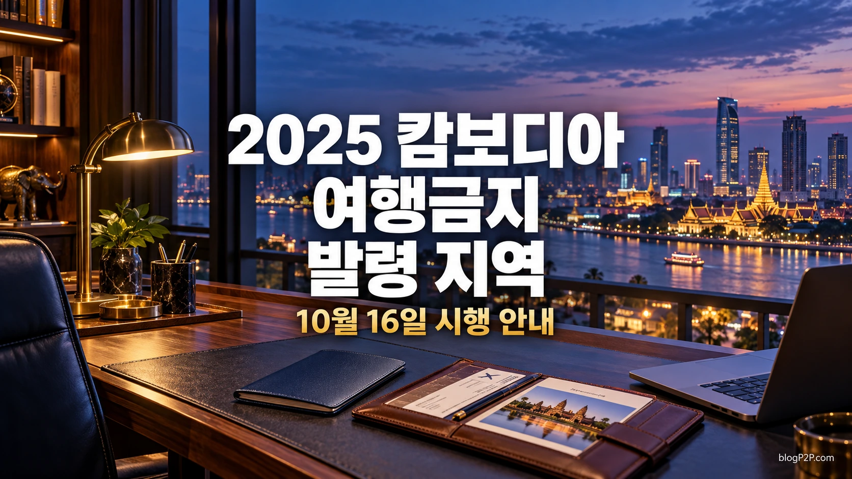 2025 캄보디아 여행금지 발령 지역을 안내하는 고급 서재
