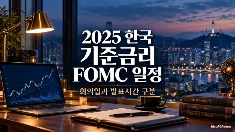 2025 한국 기준금리와 FOMC 일정 핵심 문구를 담은 고급 금융 서재