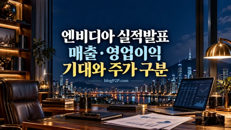 엔비디아 실적발표 매출 영업이익 기대와 주가 구분을 안내하는 고급 금융 서재
