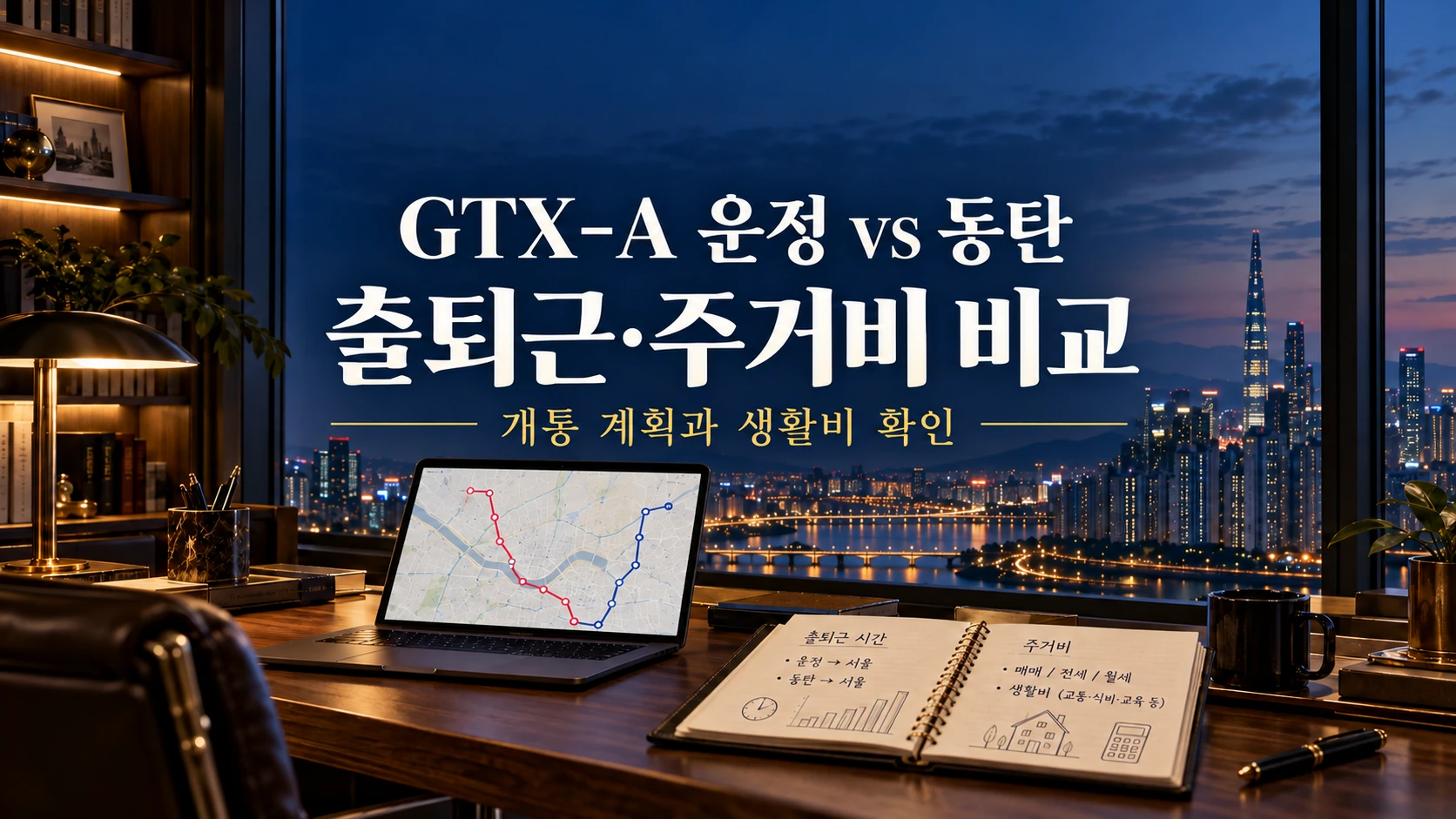 운정·동탄 주거·통근비 비교
