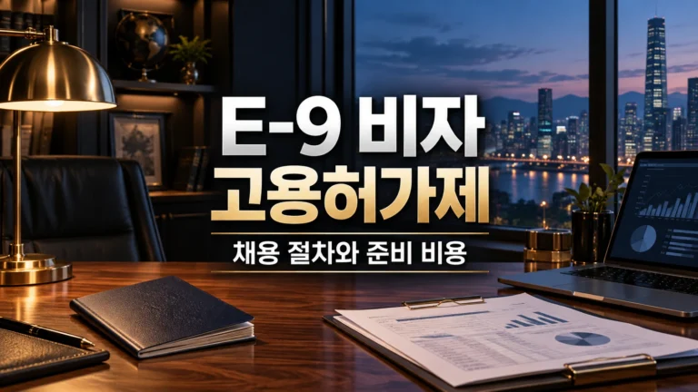 E-9 비자 고용허가제 채용 절차와 준비 비용을 안내하는 금융 서재