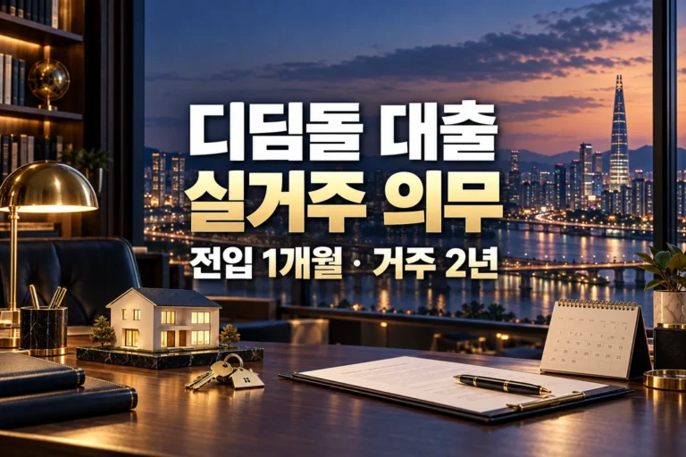 디딤돌 대출 실거주 의무와 전입 거주 기간을 안내하는 고급 금융 서재
