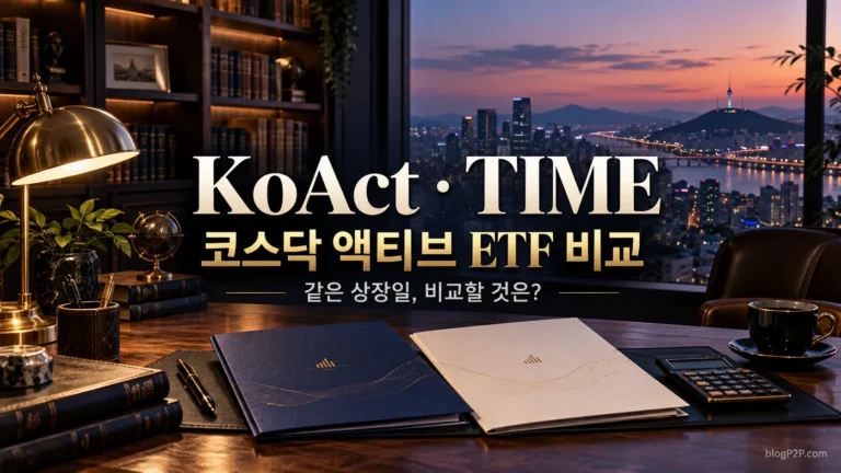 KoAct와 TIME 코스닥 액티브 ETF 비교를 안내하는 고급 금융 서재