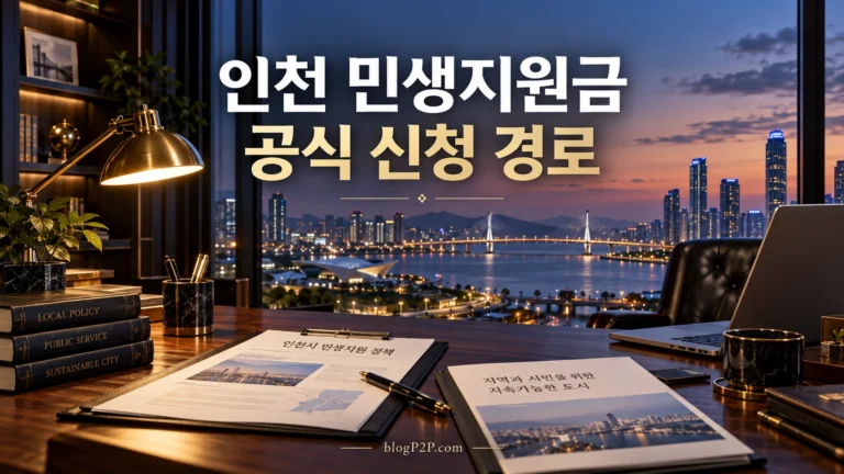 인천광역시 민생지원금 공식 신청 경로와 도시 전망의 금융 서재
