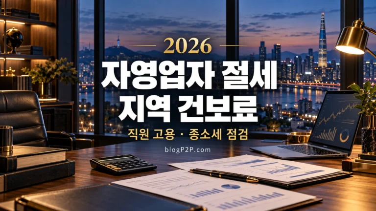 자영업자 절세와 지역 건보료, 직원 고용 및 종합소득세 점검