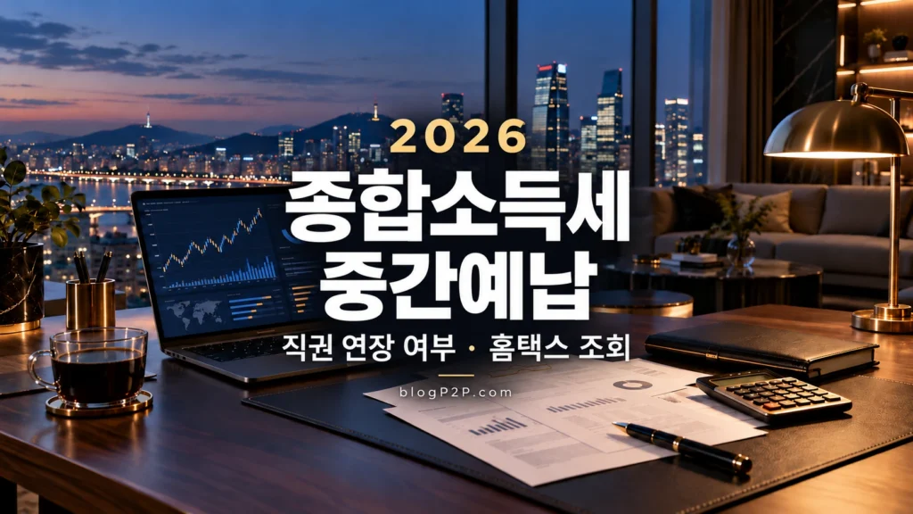 2026 종합소득세 중간예납 직권 연장 여부와 홈택스 조회 안내