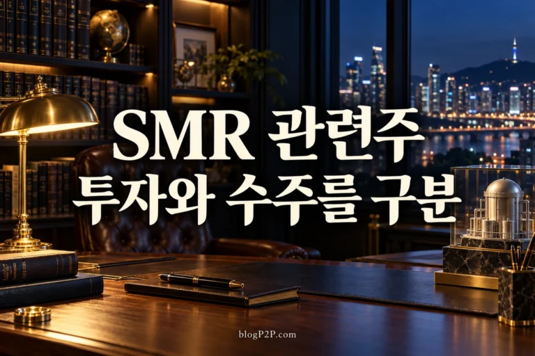 SMR 관련주에서 투자와 수주를 구분하는 금융 서재 개념 이미지
