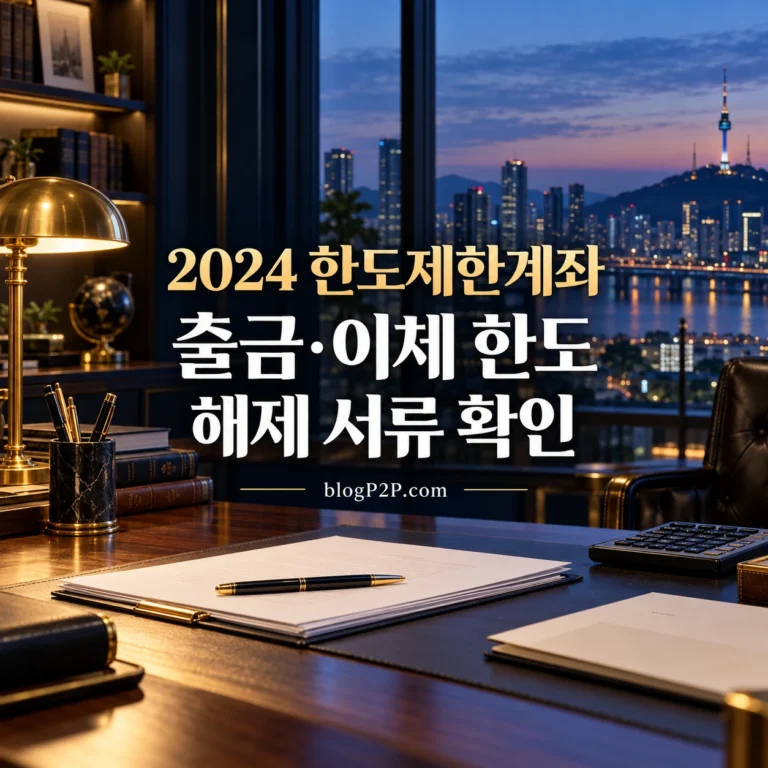 한도제한계좌 출금·이체 한도와 해제 서류 확인