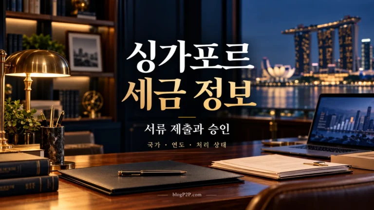싱가포르 세금 정보: 서류 제출과 승인, 국가·연도·처리 상태
