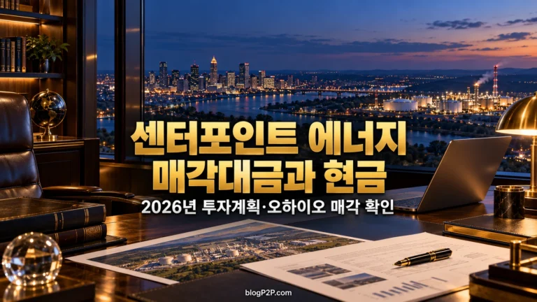 센터포인트 에너지2026년 매각대금과 현금 구성을 안내하는 고급 금융 서재