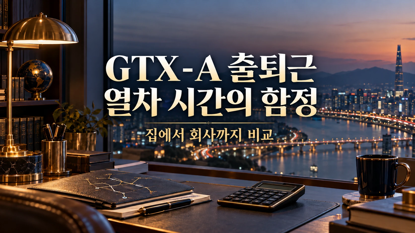 GTX-A 출퇴근 전체 시간과 열차 탑승시간의 차이를 안내하는 금융 서재