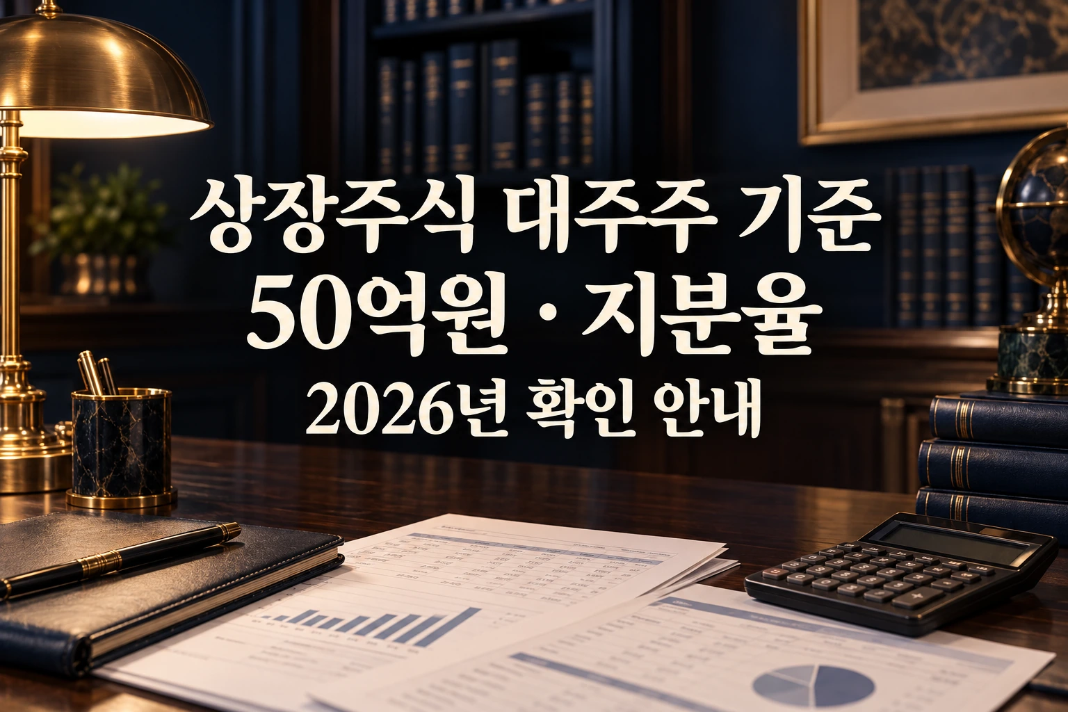 2026년 상장주식 대주주 50억원 지분율 안내 금융 서재