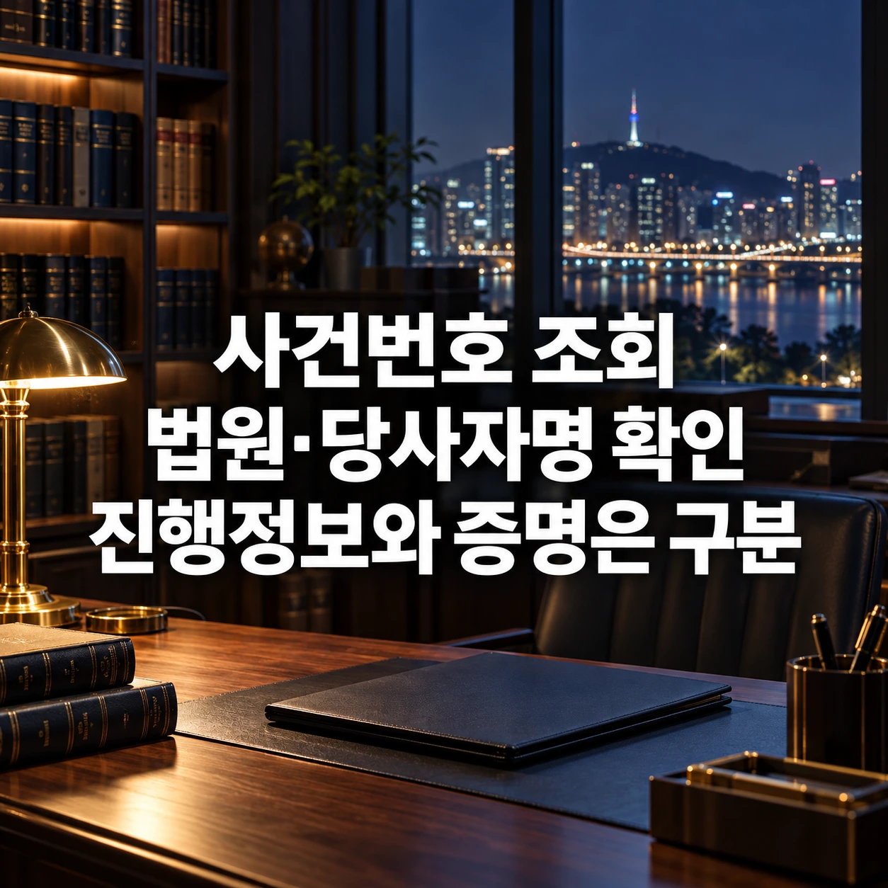 사건번호 조회의 법원과 당사자명 확인