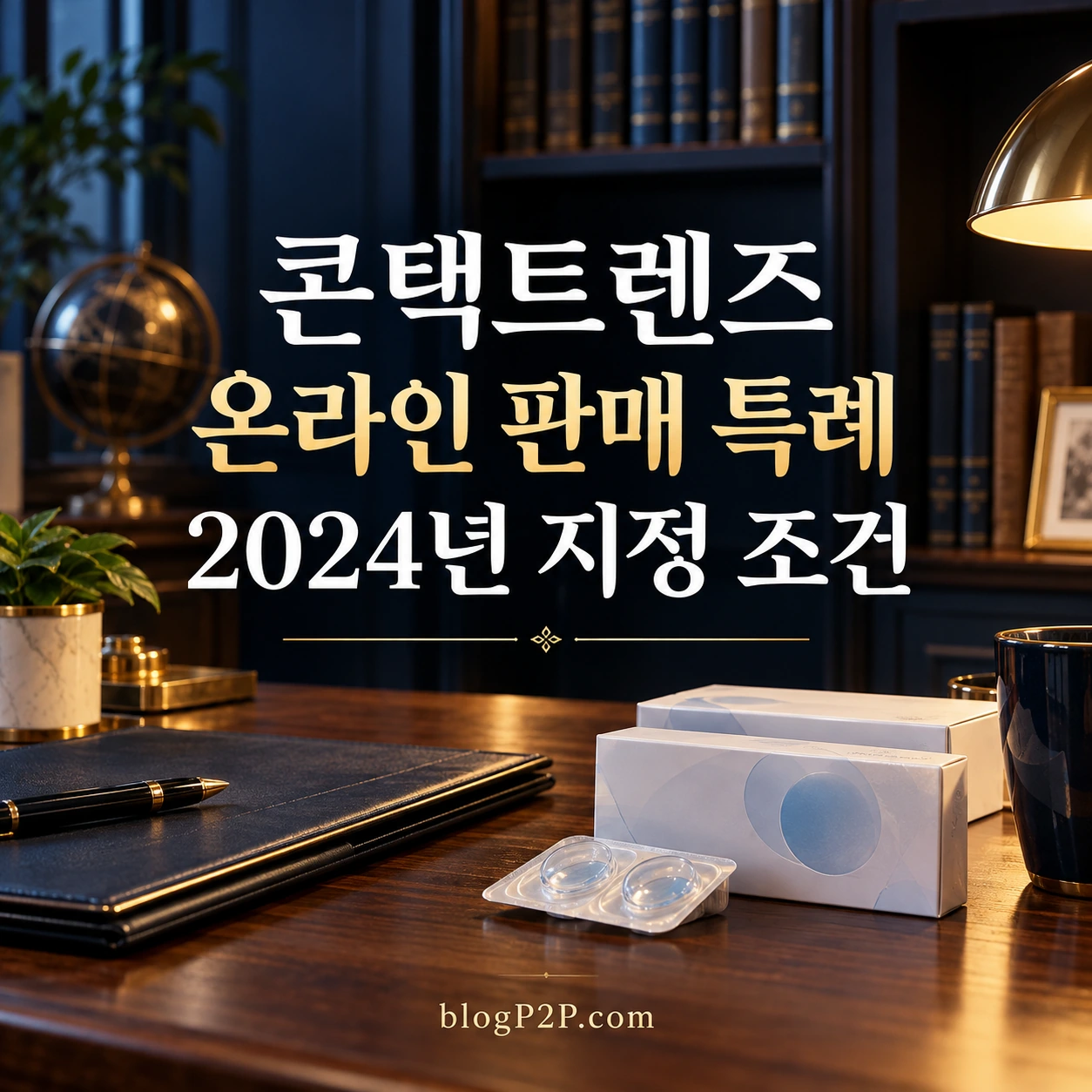 콘택트렌즈 온라인 판매 특례의 2024년 지정 조건을 안내하는 금융서재 이미지