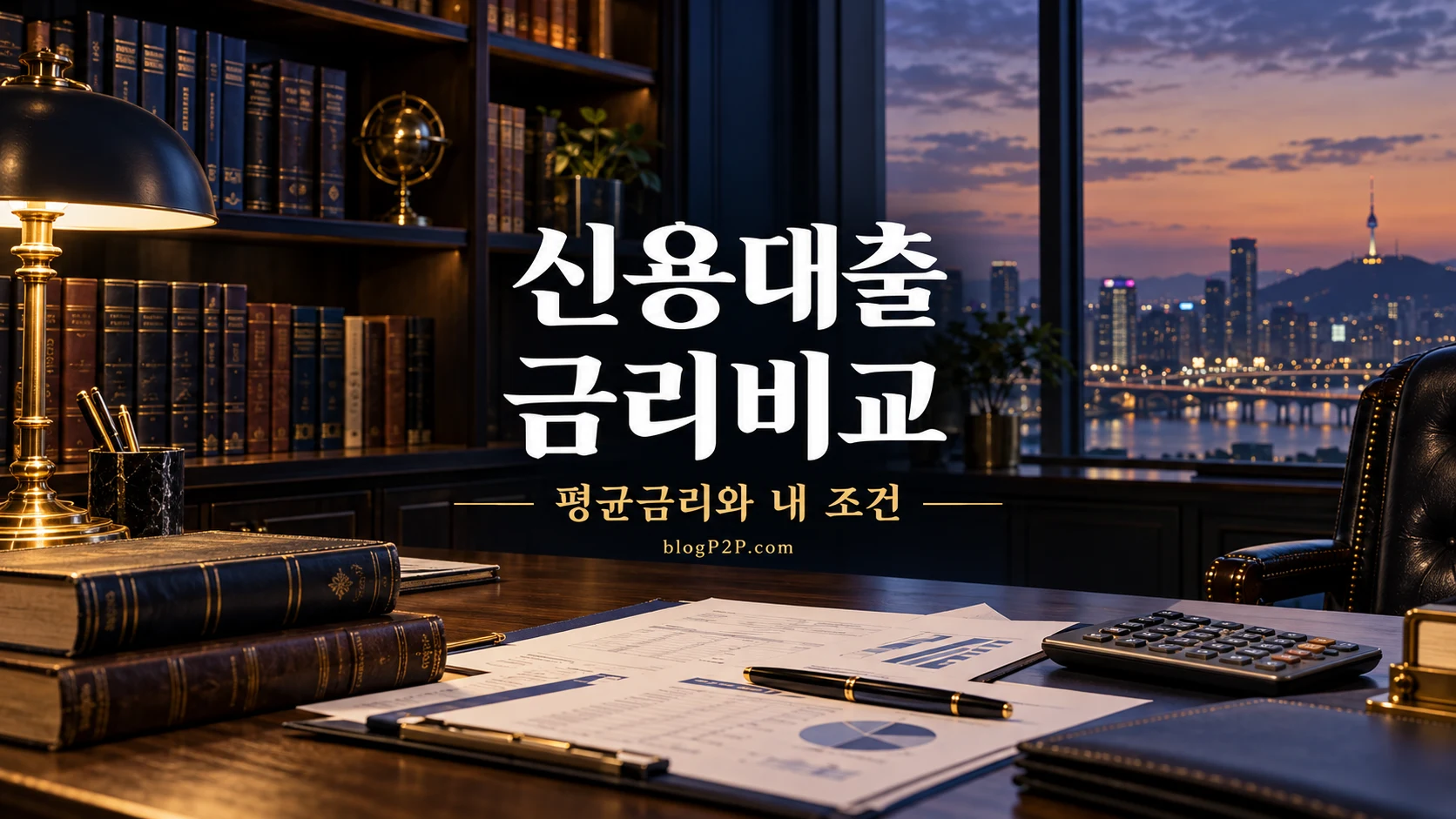 신용대출 공시 평균과 개인 견적을 비교하는 금융 서재