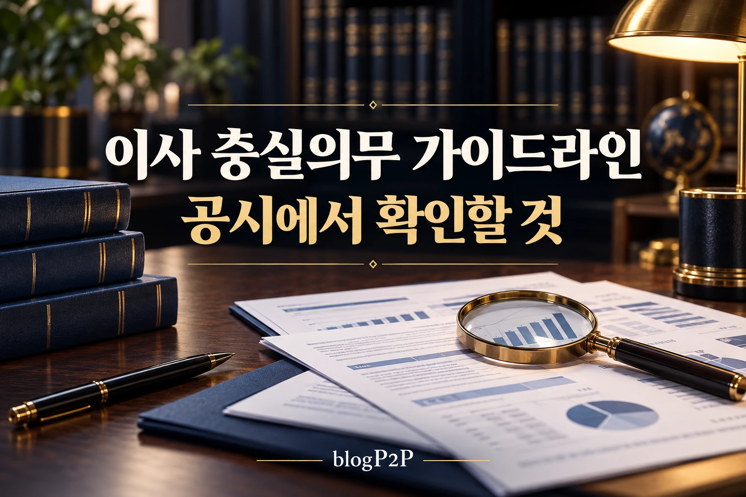 이사 충실의무 가이드라인과 공시 확인을 다룬 금융 서재 대표 이미지