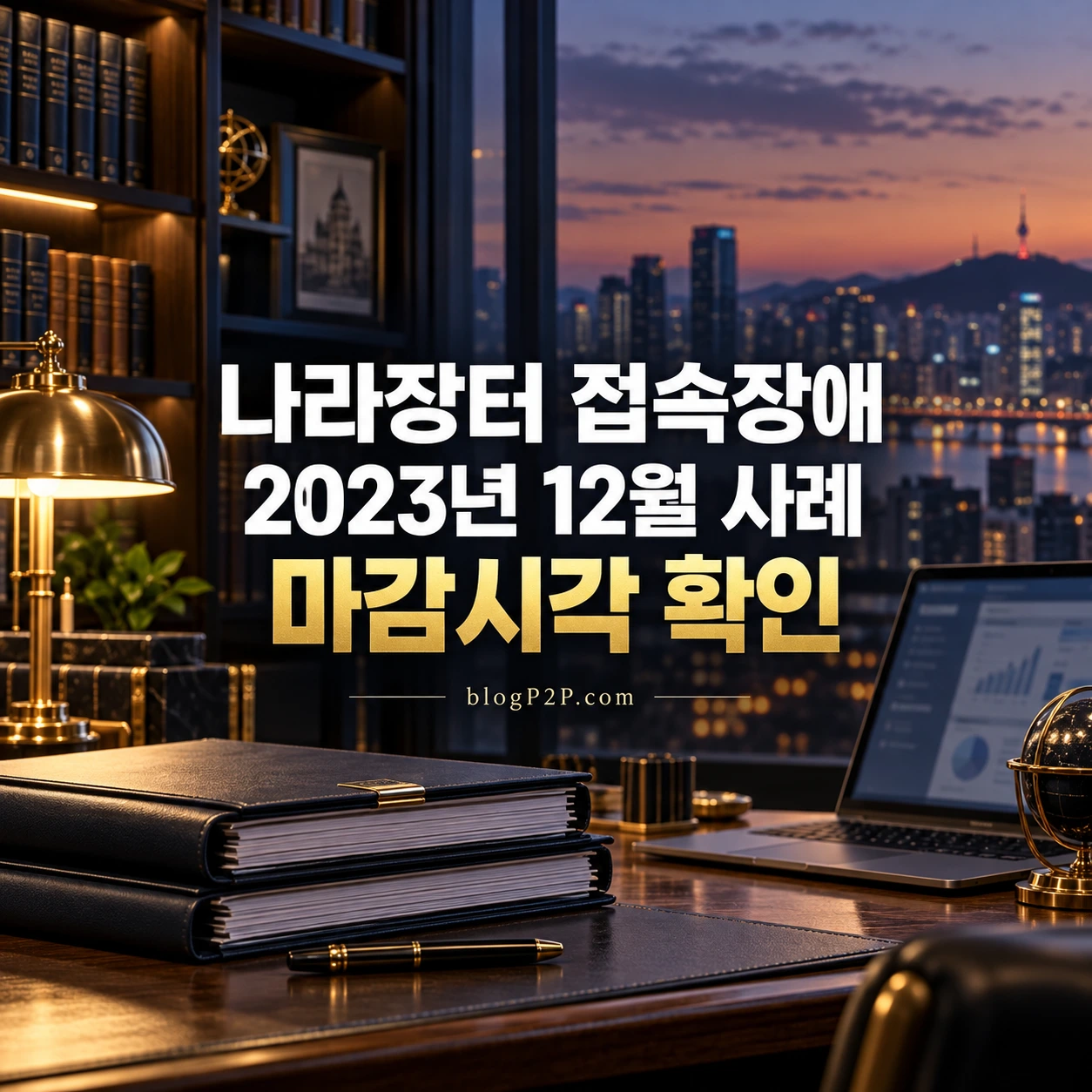 2023년12월 나라장터 접속장애 사례와 마감시각 확인