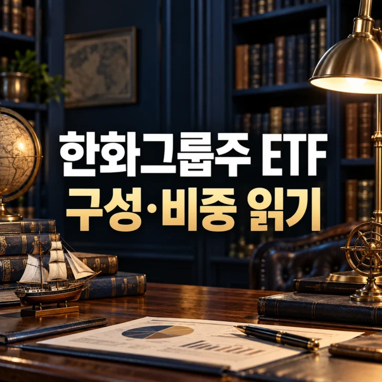 PLUS 한화그룹주 ETF 구성과 비중을 살펴보는 금융 서재