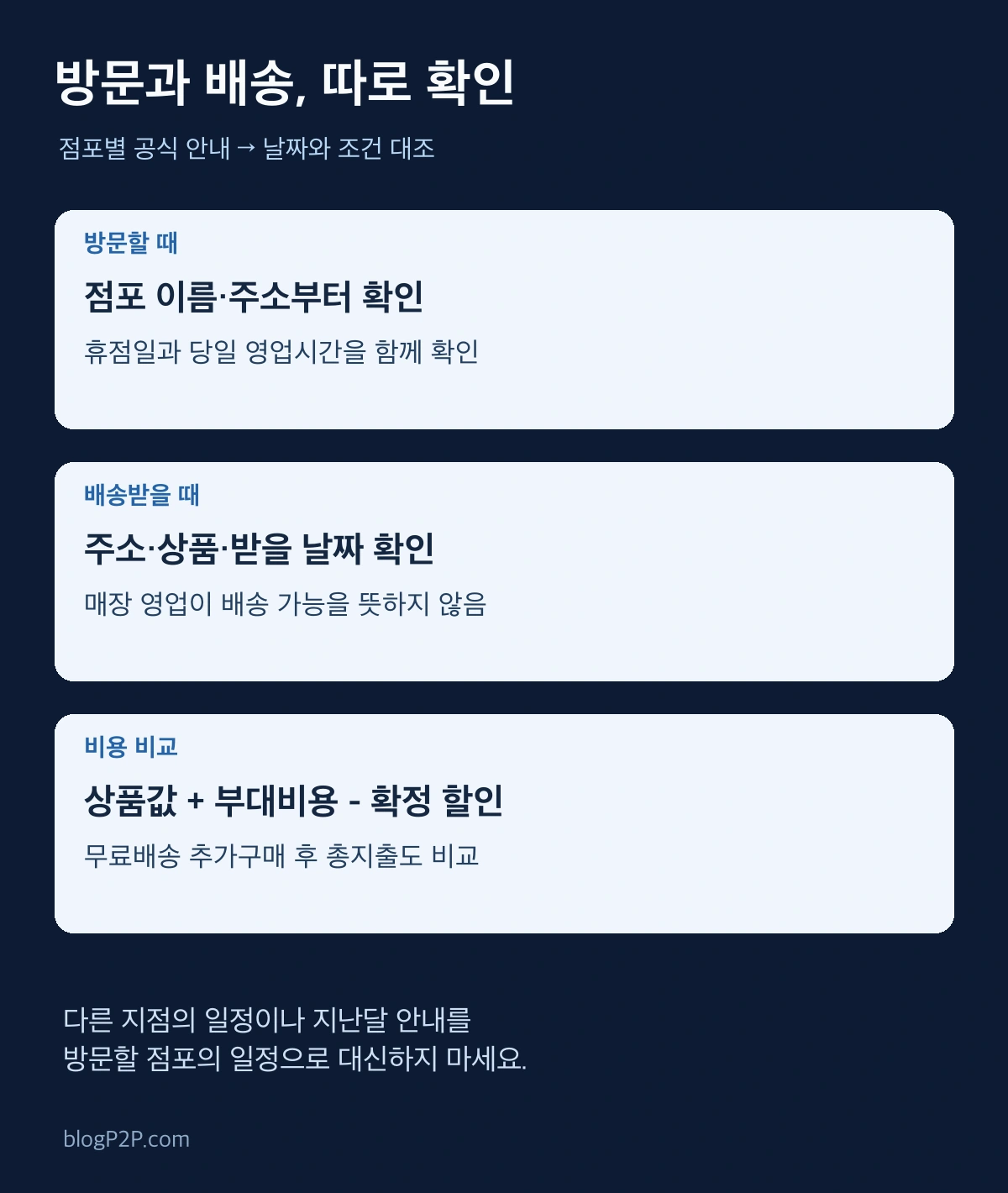 대형마트 점포명·날짜·영업시간과 온라인 배송 조건을 따로 확인하는 흐름