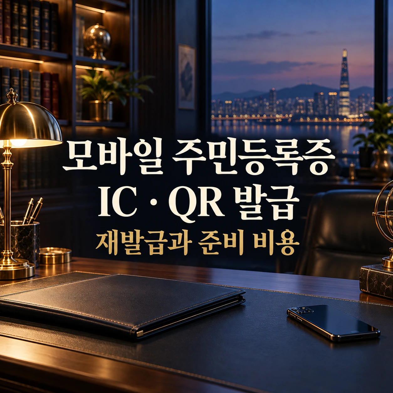 모바일 주민등록증 IC·QR 발급과 재발급 준비 비용을 안내하는 금융 서재