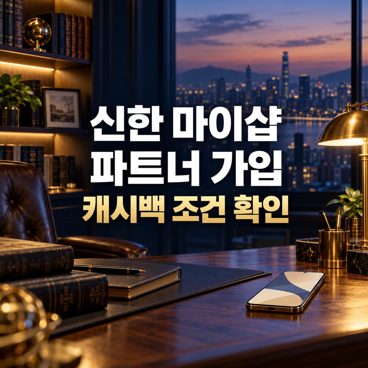 신한 마이샵 파트너 가입과 캐시백 조건 확인