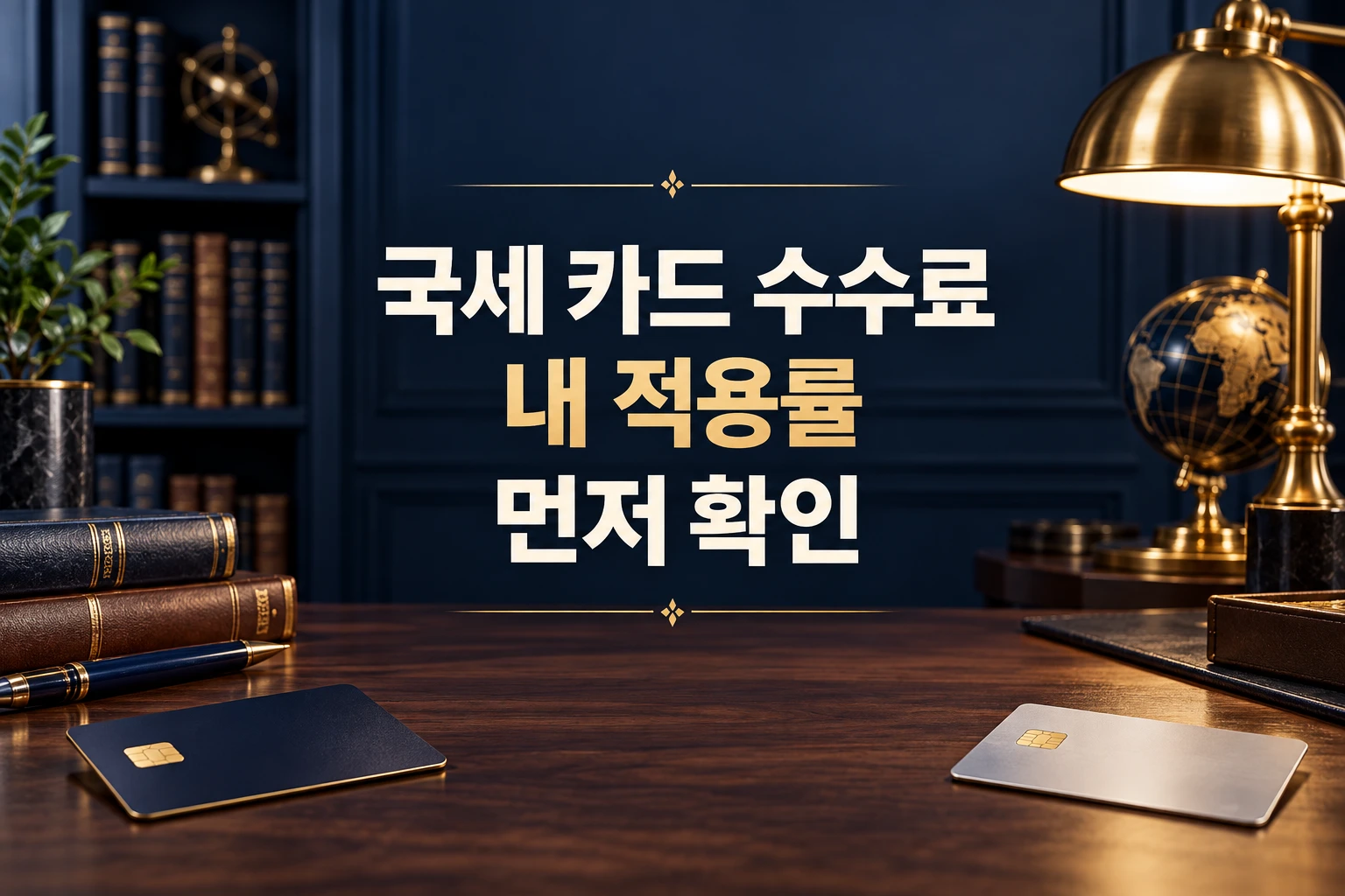 국세 카드 수수료의 본인 적용률 확인을 안내하는 금융 서재