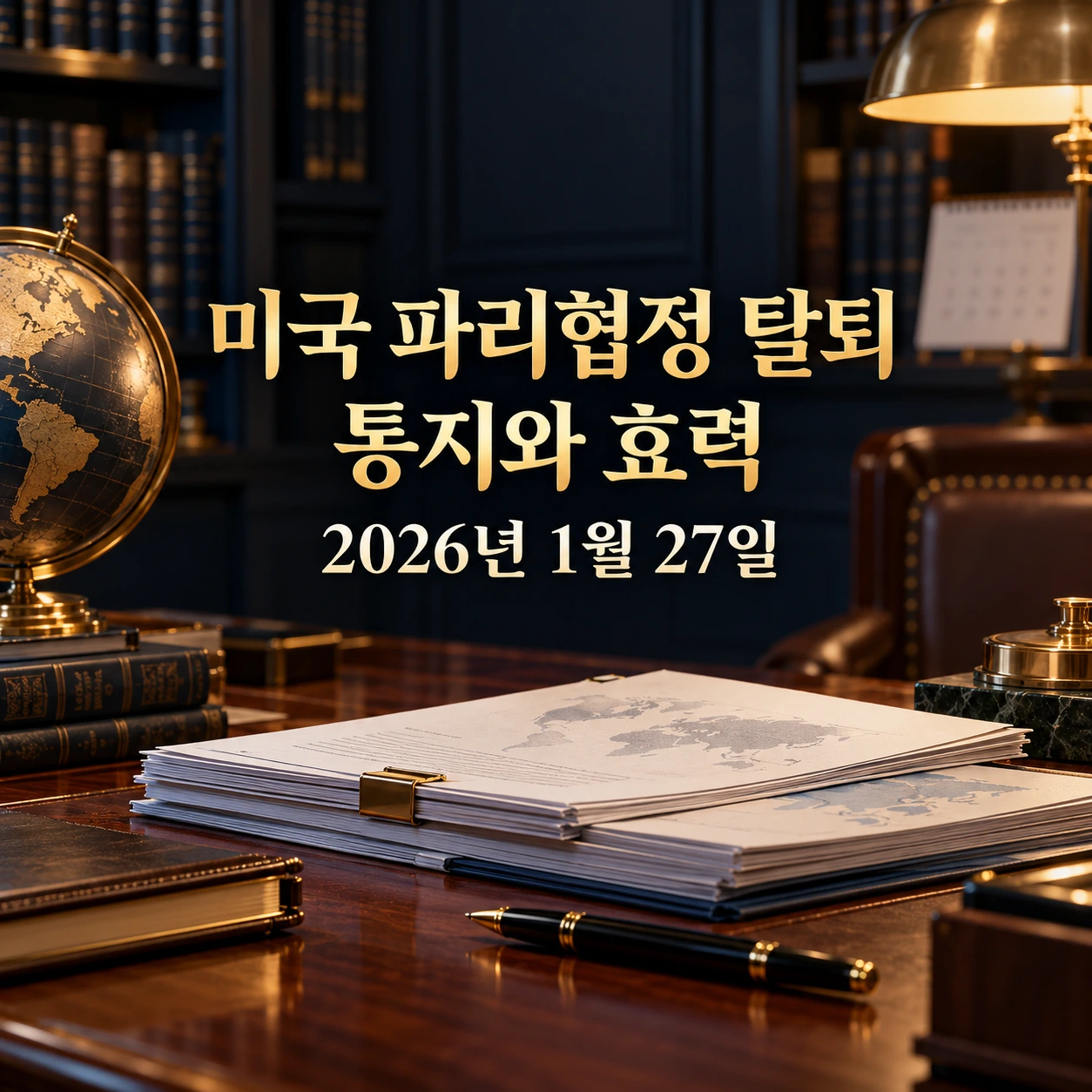미국 파리협정 탈퇴의 통지일과 효력 발생일을 구분하는 대표 이미지