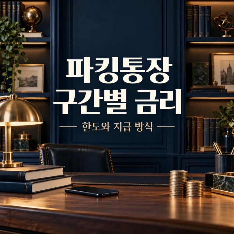 파킹통장의 구간별 금리와 한도·지급 방식을 살펴보는 네이비 금융 서재