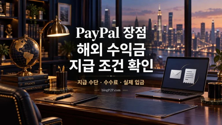 PayPal 장점과 해외 수익금 지급 조건 및 수수료 확인을 안내하는 금융 서재