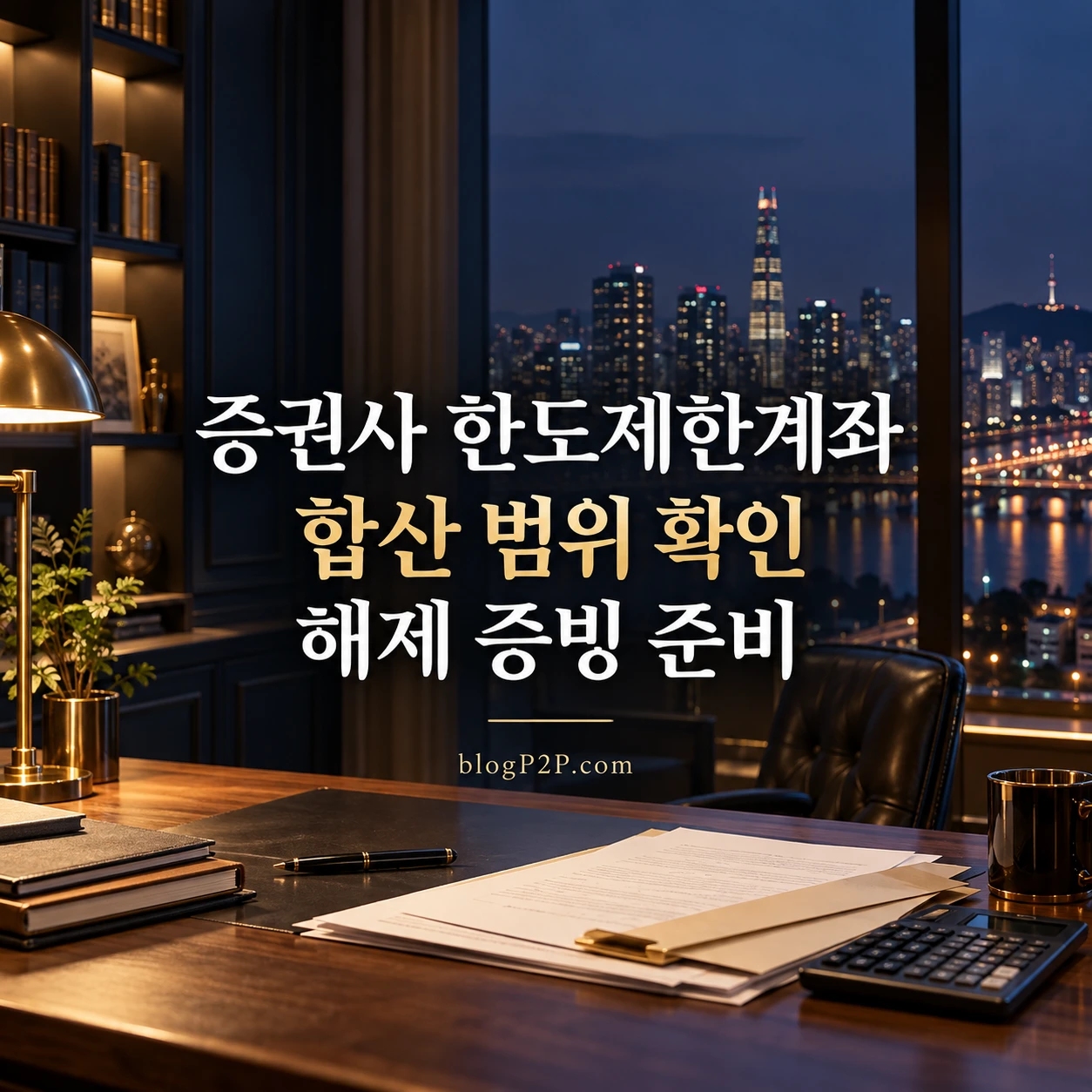 증권사 한도제한계좌의 합산 범위와 증빙 확인