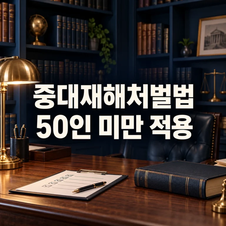 중대재해처벌법 50인 미만 확대 적용 안내