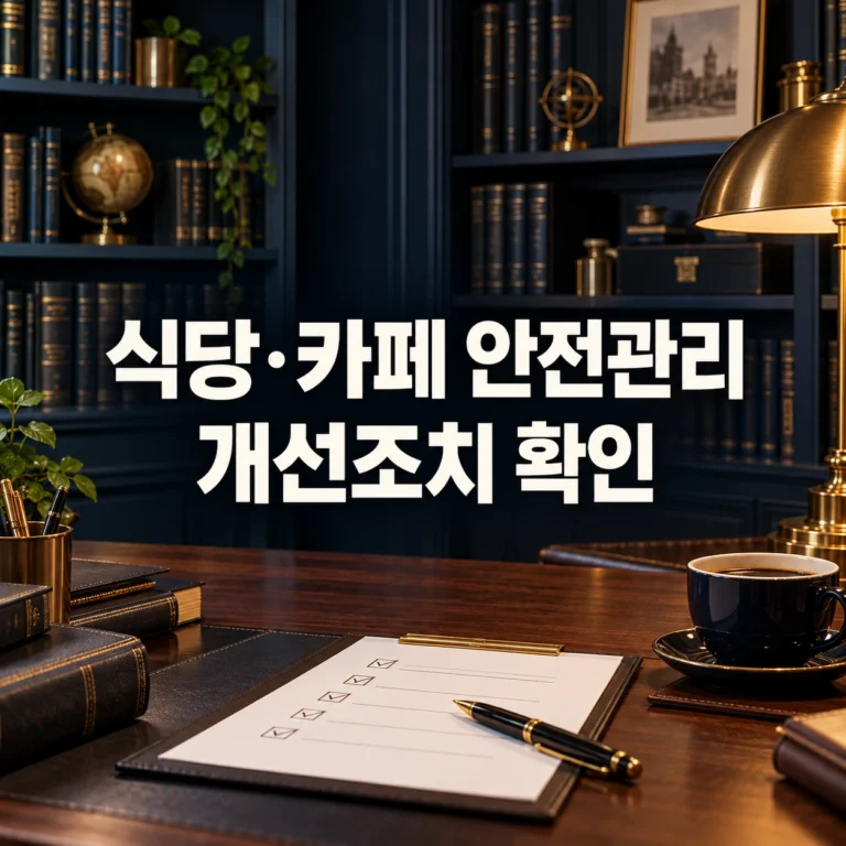 식당 카페 안전관리 개선조치 결과 확인