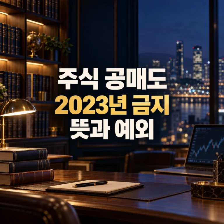 주식 공매도 2023년 금지의 뜻과 예외