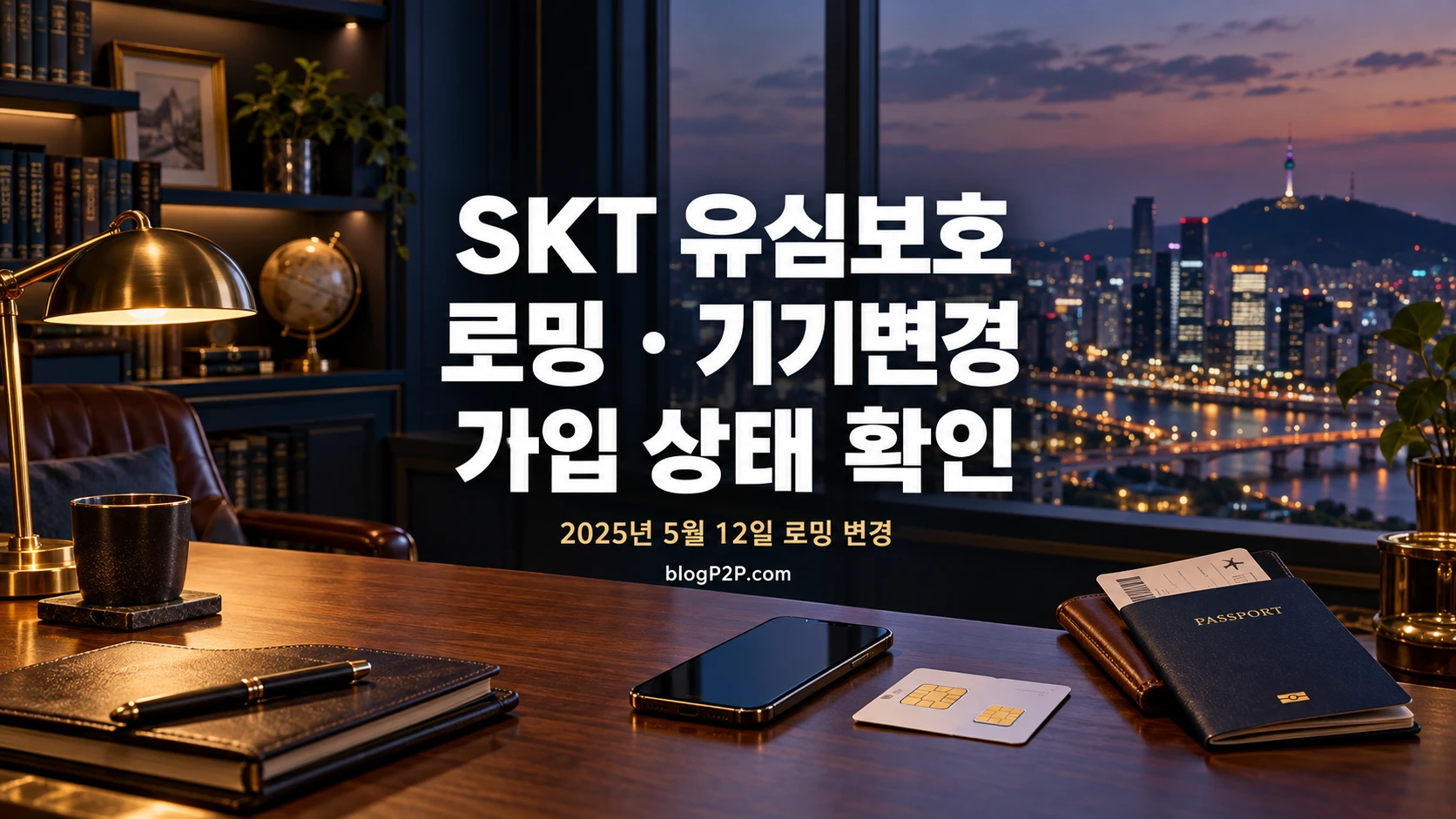 SKT 유심보호서비스의 로밍 기기변경 가입 상태를 확인하는 금융 서재