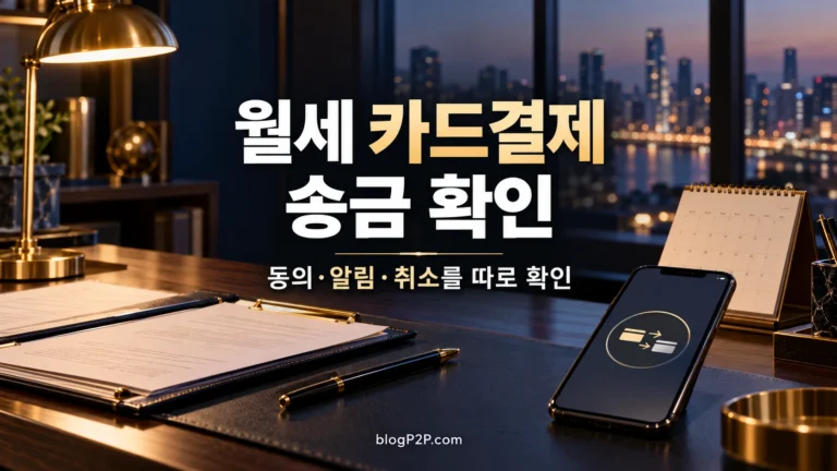 월세 카드결제 송금 확인과 동의·알림·취소