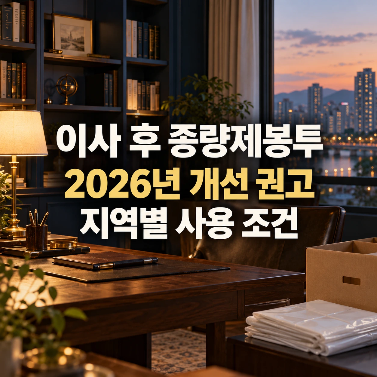 이사 후 종량제봉투 사용에 관한 2026년 개선 권고와 지역별 조건